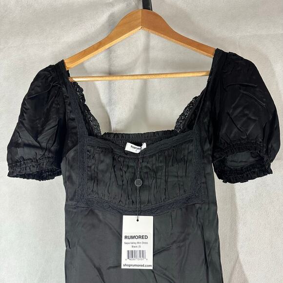 Rumored Napa Valley Mini Little Black Party Night Out Dress Size Small - Picture 8 of 13